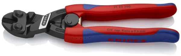 Knipex KNIPEX CoBolt® Cortador de Parafusos Compacto preto atramentado, com cabos finos de múltiplos componentes 200 mm