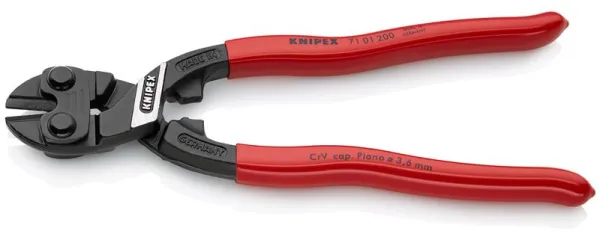 Knipex KNIPEX CoBolt® Cortador de Parafusos Compacto preto atramentado, revestido com plástico 200 mm