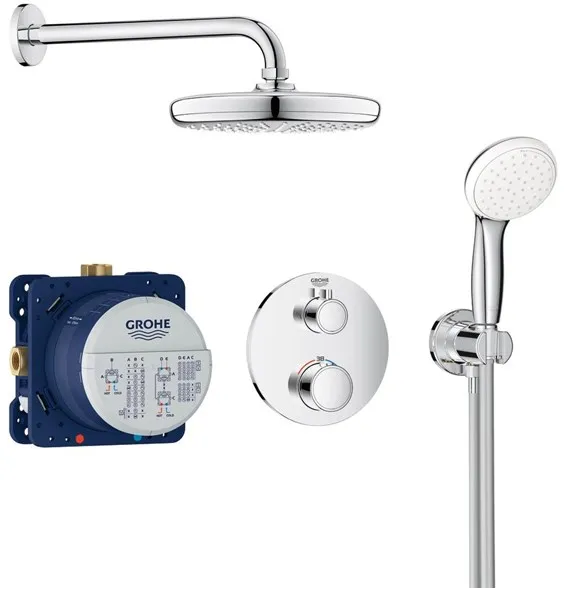 Grohe Grohtherm conjunto de chuveiro com Tempesta 210, cromado