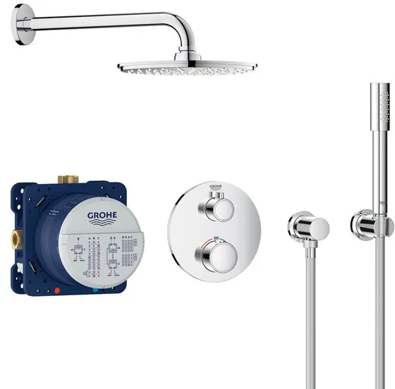 Grohe Grohtherm conjunto de chuveiro com Rainshower Cosmopolitan 210, cromado