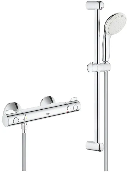 Grohe Tempesta II conjunto de chuveiro incl. misturador termostático Grohtherm 800, cromado