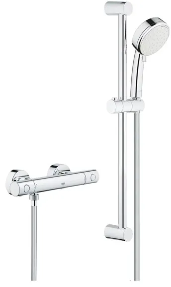 Grohe Tempesta Cosmopolitan 100 conjunto de chuveiro com misturador termostático Grohtherm 800 Cosmopolitan, cromado