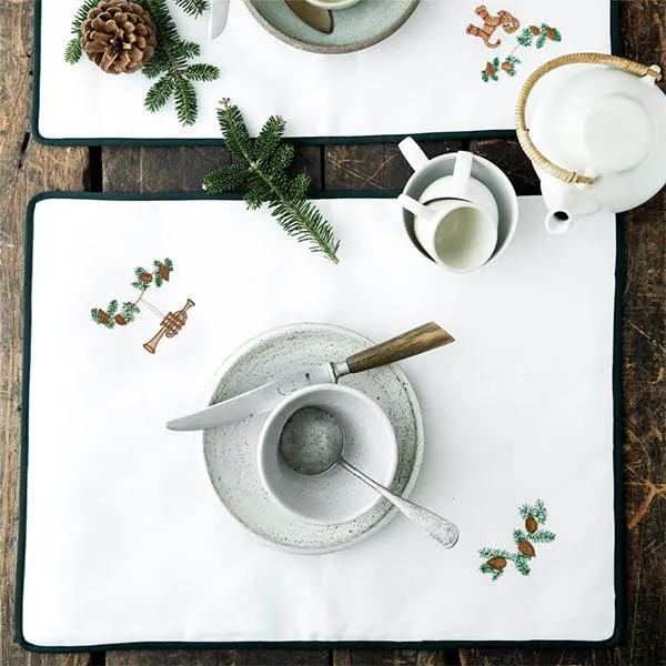Langkilde & Søn - Toalha de Natal com trompete - 38 x 50 cm.