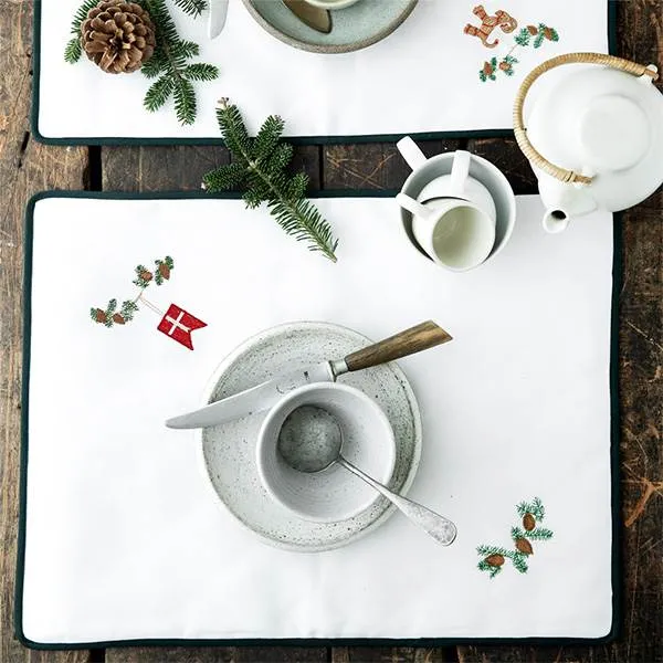 Langkilde & Søn - Toalha de Natal com bandeira - 38 x 50 cm.