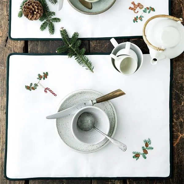 Langkilde & Søn - Toalha de Natal com bengala doce - 38 x 50 cm.