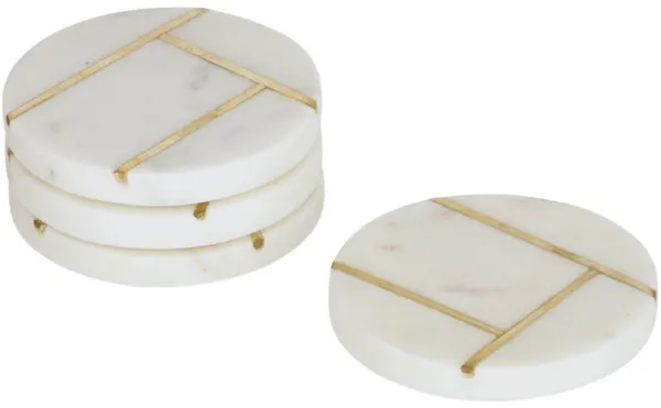 Tahis, Porta-copos, ouro branco, H1,5x10x10 cm