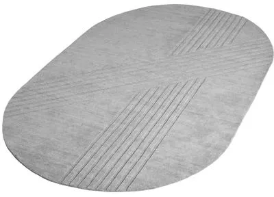 Woud Kyoto Tapete Oval 340x210 cm Cinza