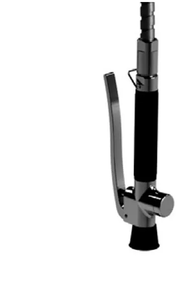 Chuveiro de mão Kriss para torneira de cozinha industrial Euroclean simples 1/2rg