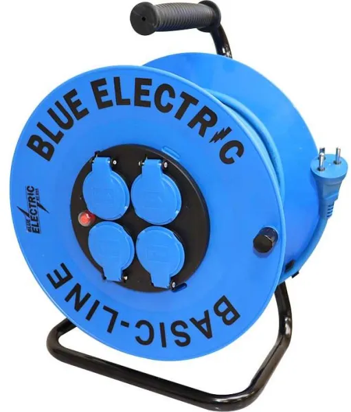 Carretel de cabo elétrico azul Basicline - 40 m
