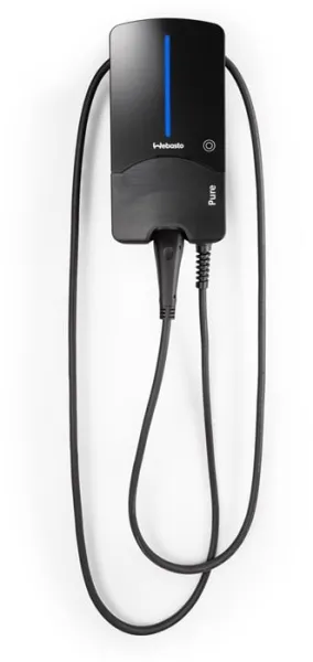 Webasto Pure Caixa de Carregamento 11 kW Tipo 2 Black Edition com cabo de 7 m - Disjuntor diferencial Tipo B integrado