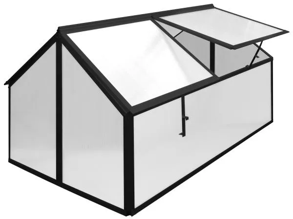 Mini estufa preta 4 aberturas 120x80x67cm
