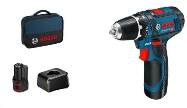 Bosch 12V Parafusadeira GSR 12V-15 2X2.0AH 1XGAL 12V-20 BOLSA