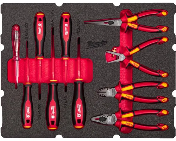 Conjunto de Eletricista Milwaukee espuma 10 peças